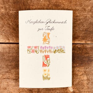 carte de baptême (papier à graines)