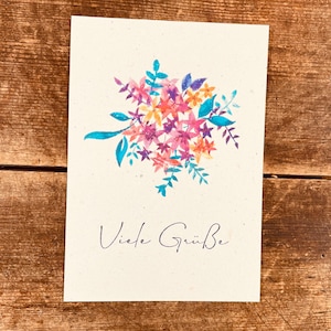 Carte avec fleur de cerisier (papier à graines)