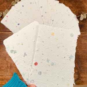 carta speciale realizzata in carta di semi Carta fatta a mano con semi di fiori e coriandoli Carta di semi sostenibile per la progettazione