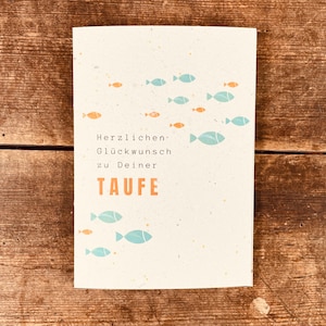 carte de baptême (papier à graines)