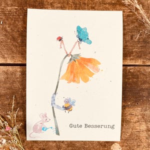 carte de rétablissement (papier à graines)