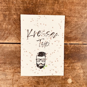 carte avec Hipsters (papier à graines de cresson)