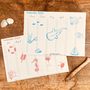 Einpflanzbarer Kalender zum Einpflanzen aus Saatpapier Wachsendes Samenpapier Kalender nachhaltiger Kalender 2025 mit Blumensamen Maritim