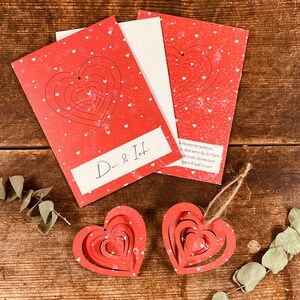Einpflanzbare Karte zum Valentinstag aus Samenpapier Karte mit Blumensamen zum Valentinstag nachhaltige Karte für Date Night (mit Umschlag)