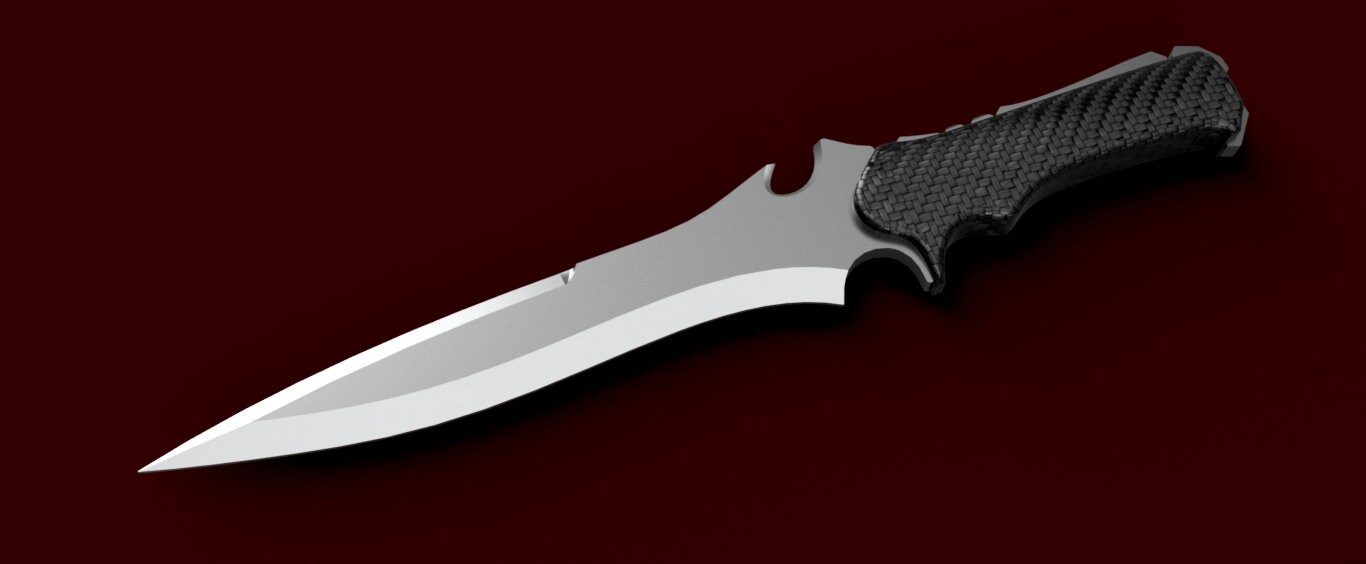 3MF file Krauser's Knife (Fighting Knife) from Residual Evil 4 🔪・3D print  object to download・Cults