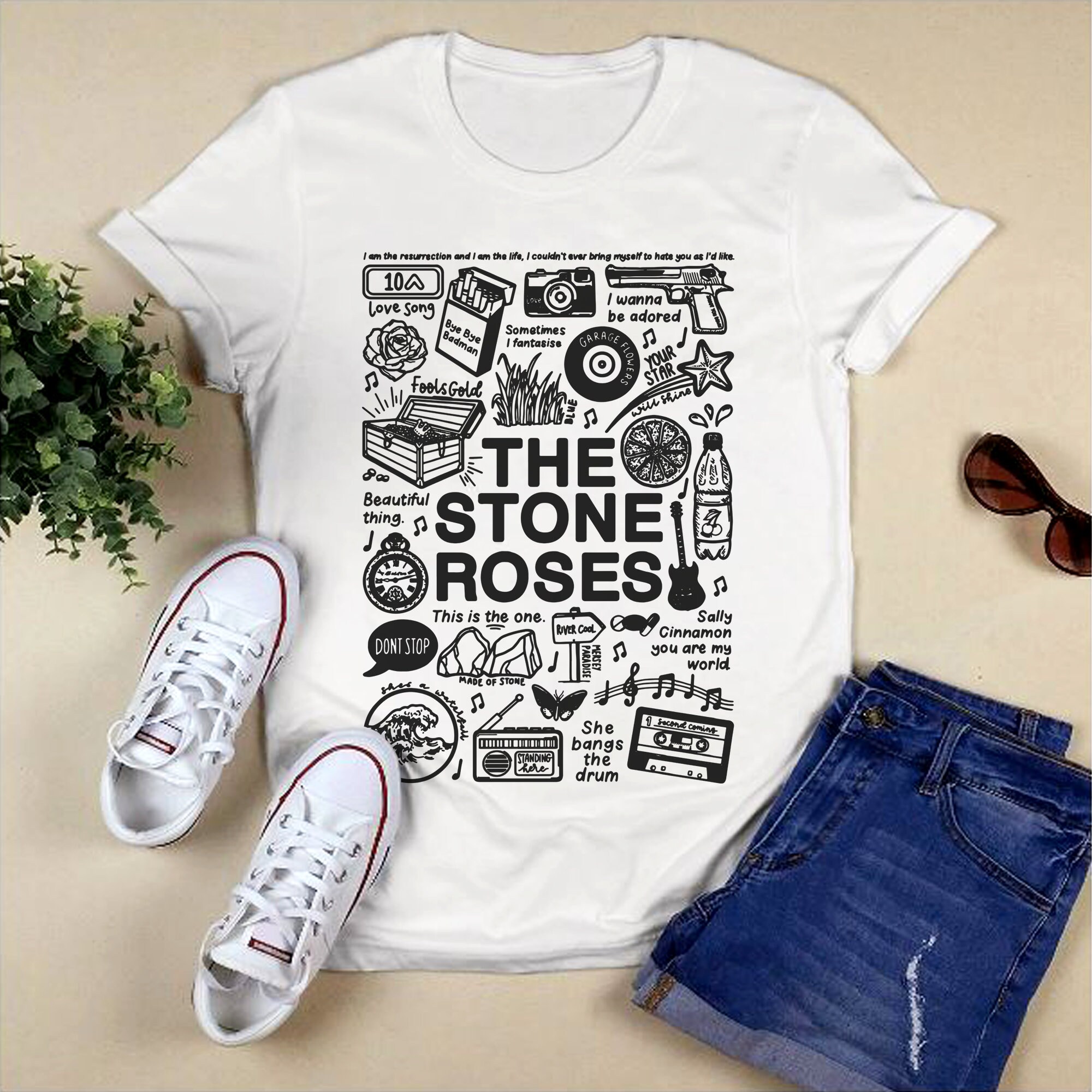 STONE ROSES The Lemon Multicolour T Shirt Size S