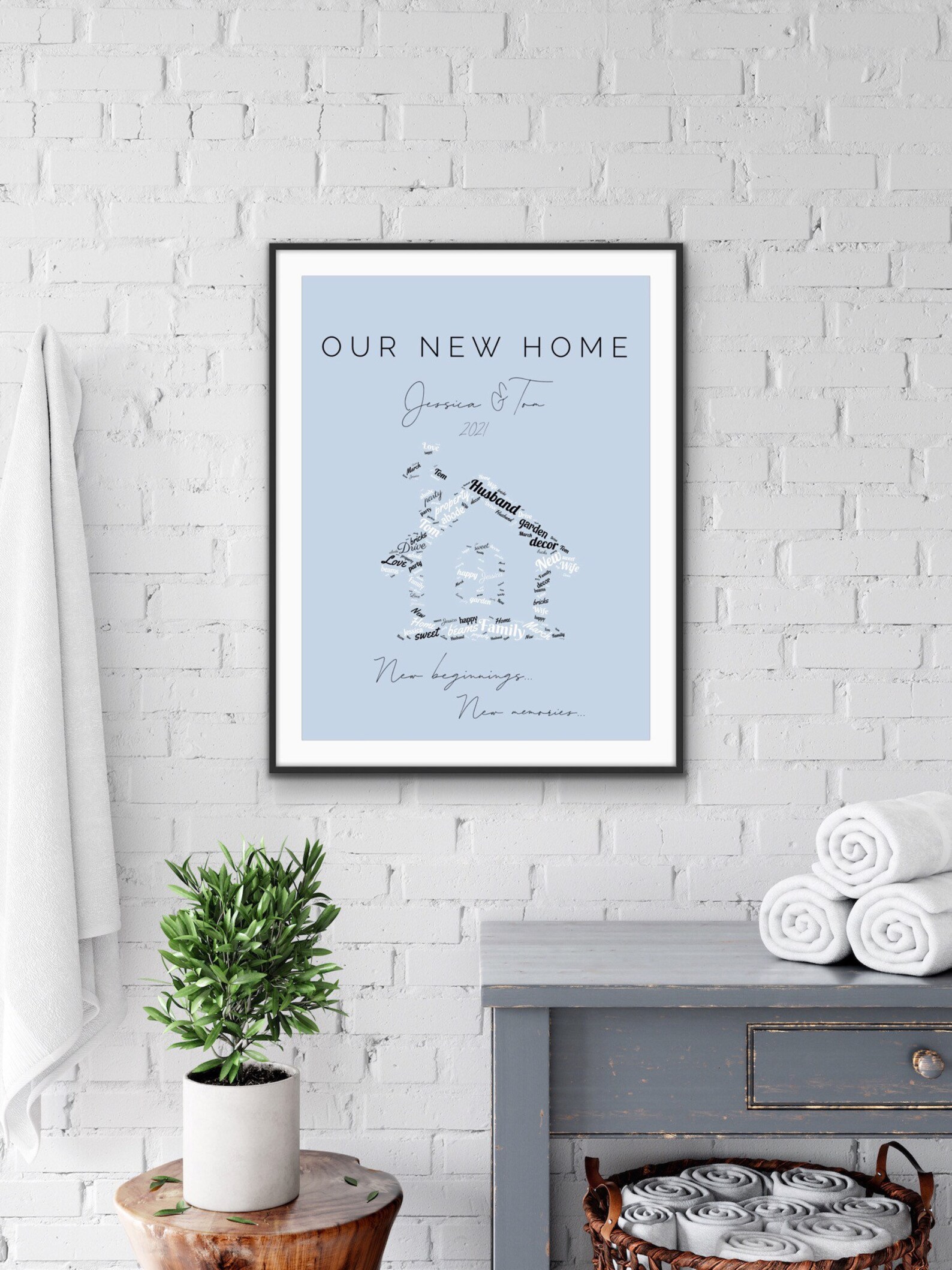 Custom New home personalised art homeowners print wall art | Etsy