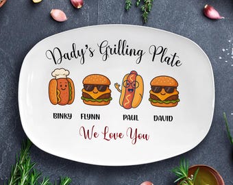 Personalisierte Grillplatte für Papas: individuelles Foto Geschenk für Opa