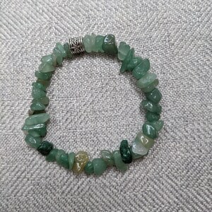 Grazin in the Grass Semi Precious Green Aventurine Chip Stretch bracelet, Friendship, Bridemaid
