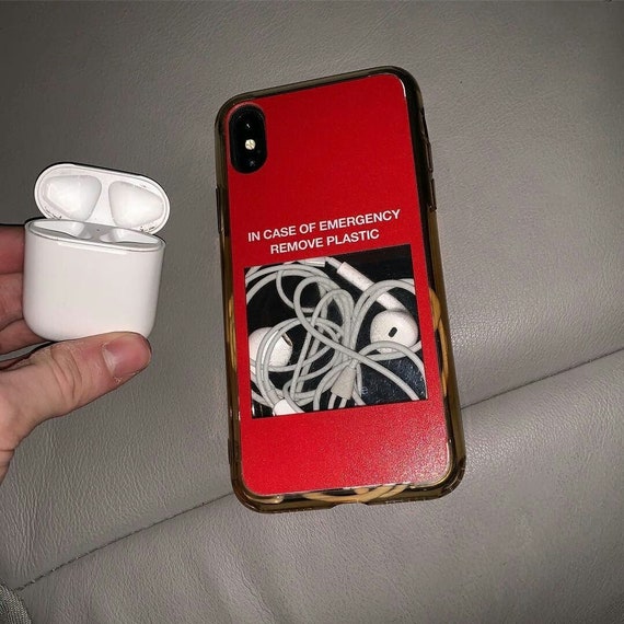 IPhone Case in Case of Emergency Remove Plastic Phone Case Red