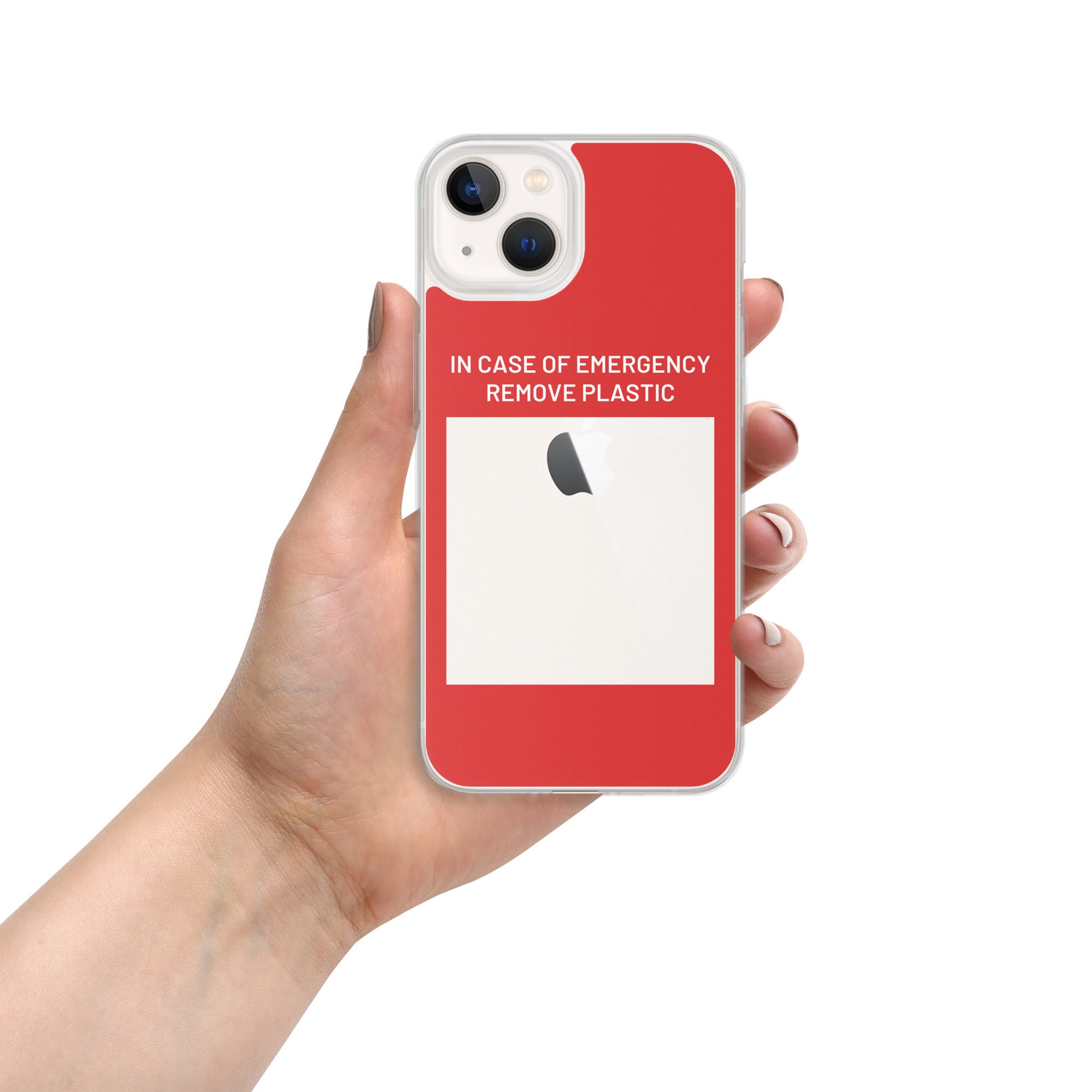 IPhone Case in Case of Emergency Remove Plastic Phone Case Red