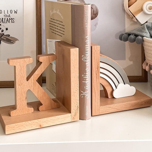 Boho Rainbow & Cloud Bookends for Kids Nursery Decor Baby Etsy