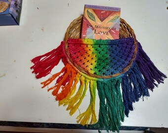 Rainbow Book Nook w hanger clip attached to the back