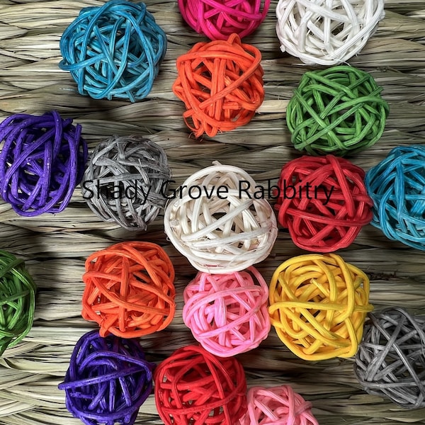 Organic Naturally Dyed Willow Chew Balls