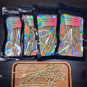 Organic Wood Chew Sticks - Apple/Pear/Willow/Bamboo/Rose