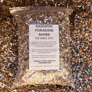 Rainbow Foraging Paper - 1lb - For Bunnies & Small Pets