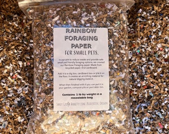 Rainbow Foraging Paper Bedding