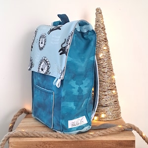 Sac à dos Enfant/Cartable Bleu camouflage Lions, sac crèche, cartable personnalisable, cadeau enfant