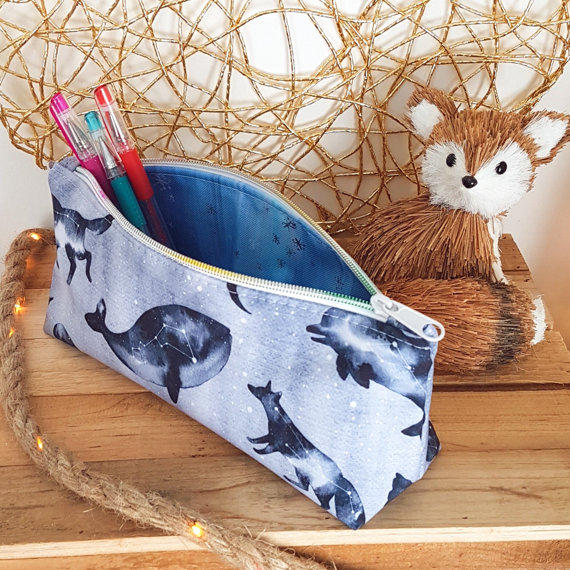 Trousse Pour Crayons - Constellations Animaux - Trousse d'école - Enfant - Cadeau Enfant