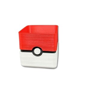 Retro Monster Ball Blumentopf – Anime inspirierter Kugel Pflanztopf – Nerd Geschenk – Gaming Zimmer Deko – 3D gedruckt
