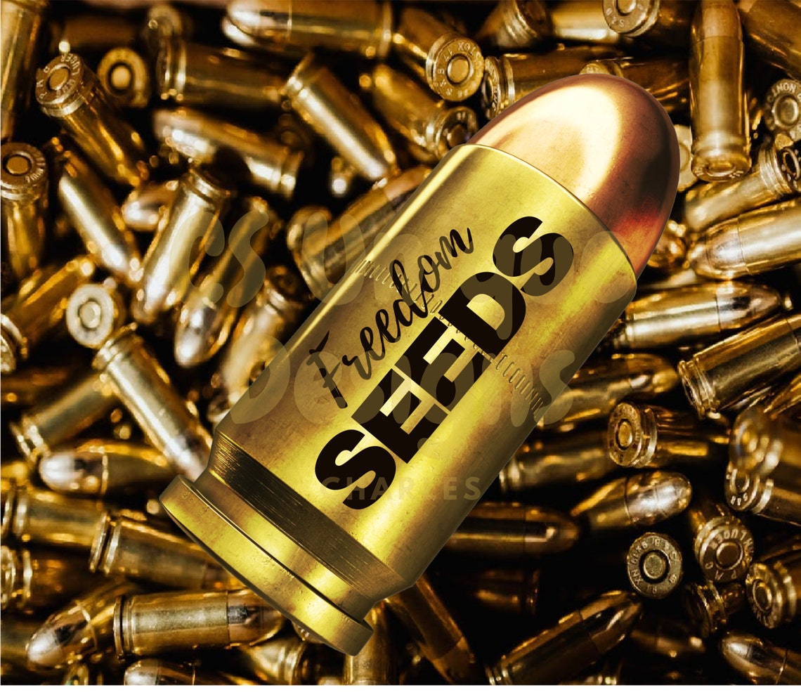 Freedom Seeds brass bullets patriotic skinny straight tumbler Etsy