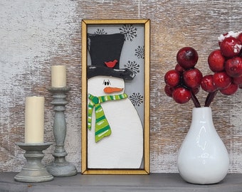 Dollhouse Miniatures Christmas, Dollhouse Christmas Decorations, 1:12 Scale Miniature Snowman, Doll House Accessories