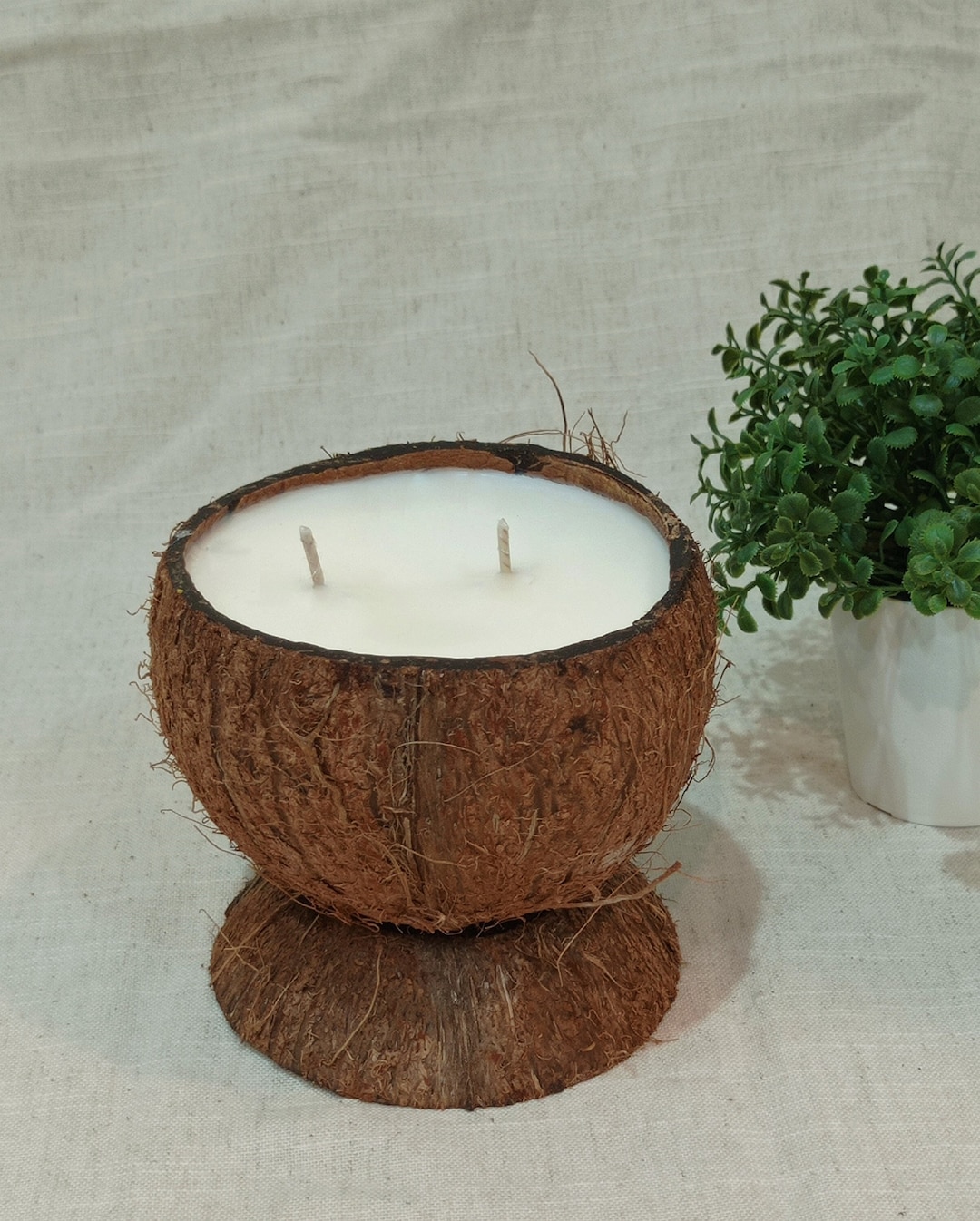Natural Coconut Shell Candle in Coconut Shell/birthday Gift/coconut Soy