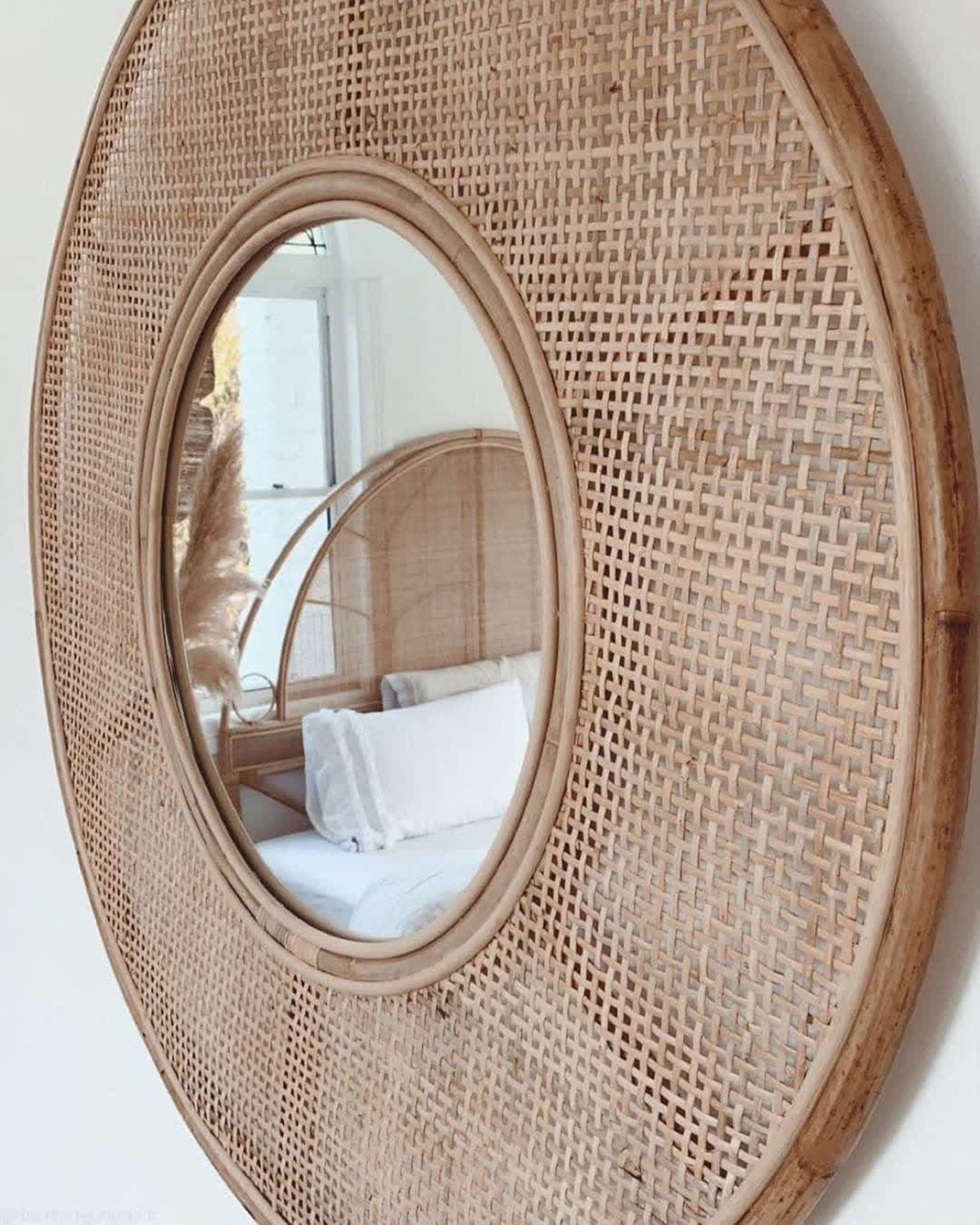Handmade Large Round Rattan Mirror rattan home decor wicker Etsy