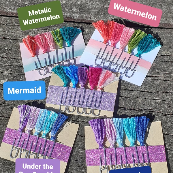 5 Tassel PaperClips Pack Paperclips Bookmarks for Bible, Planner, Bullet Journal, Office Supply Cute Gift for Girl, Birthday, Teacher, Nurse