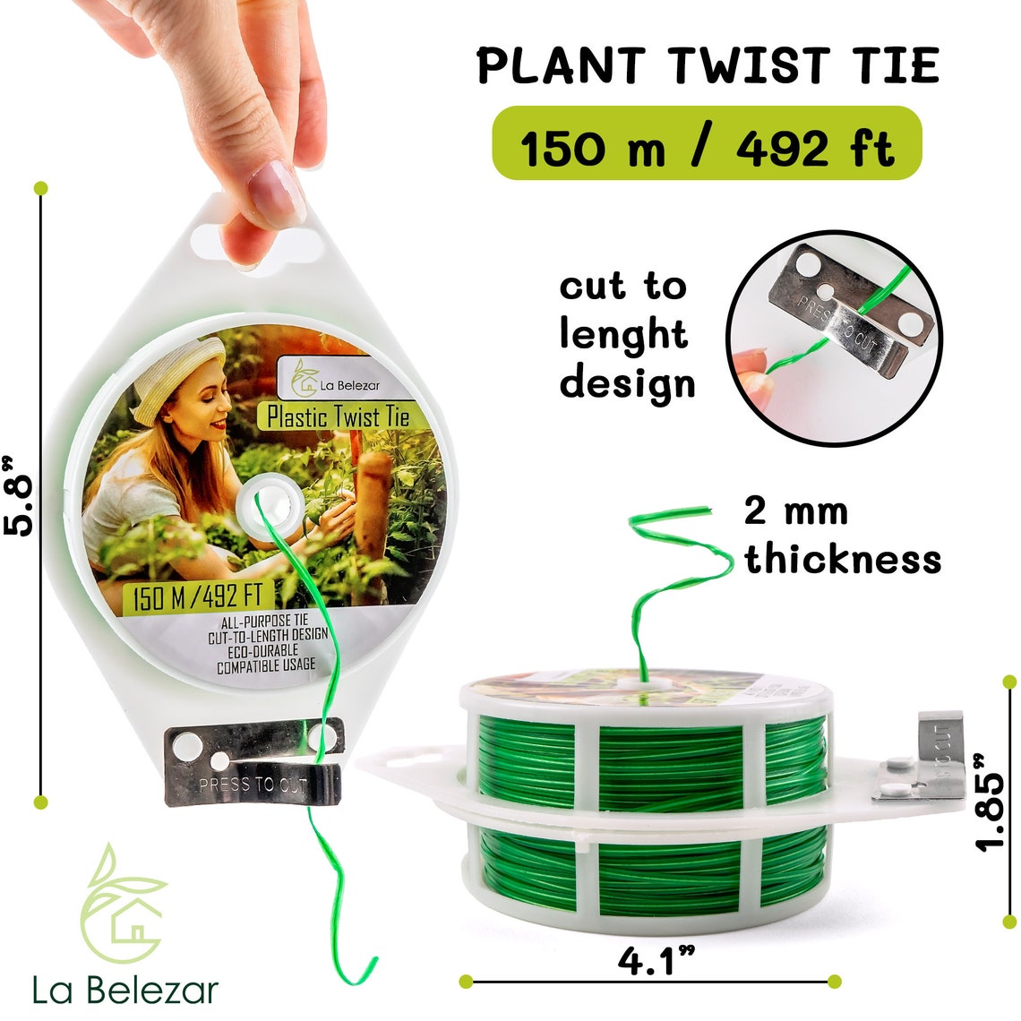 Plant Twist Ties Coated 492 Feet Multifunctional Green Etsy