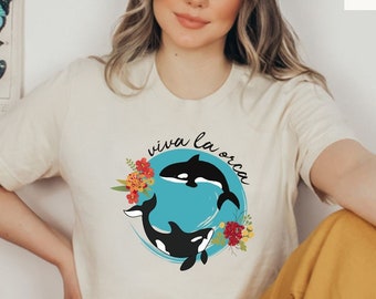Viva la orca shirt, Gladis tshirt, White Gladis shirt, Orca tshirt, orca tee, killer whale shirt, kill the rich, eat the rich, Team Gladis.