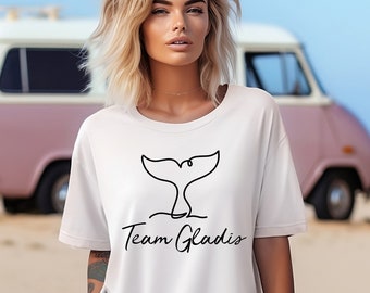 Team Gladis shirt, White Gladis shirt, Orca tshirt, killer whale shirt, empty the tanks, sink the rich, eat the rich, Orca lover gift.