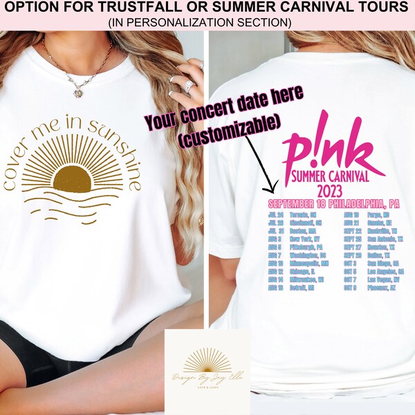 Pink Tour Tshirts Etsy