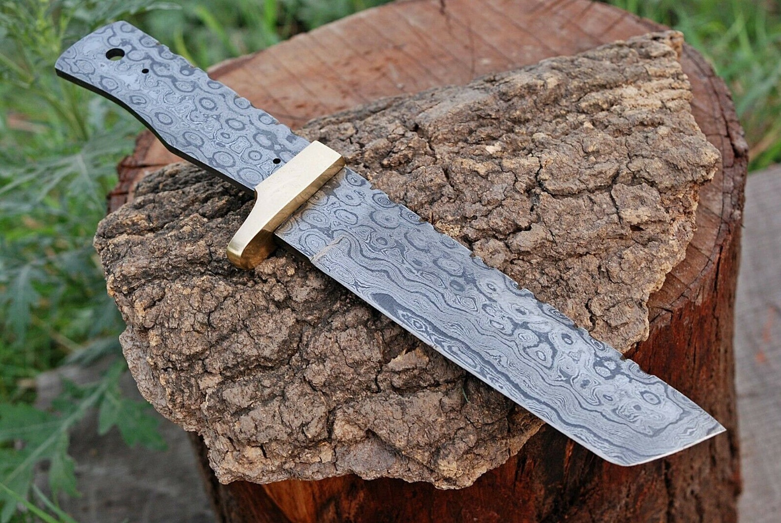 Custom Hand Damascus Steel Blank Blade Tanto Knife With Etsy