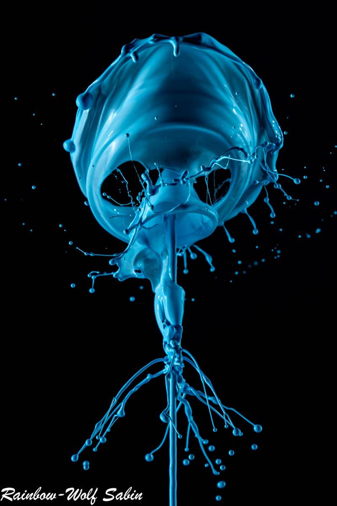 Abstract Water Drop Collision Splash Art Photography Print (alien ...