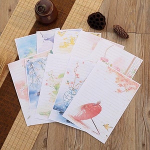 Papier à lettres avec enveloppes,ensemble de papiers à lettres,ensemble de papiers Cottage,papier escargot,ensemble de papiers de conte de fées,articles de papeterie