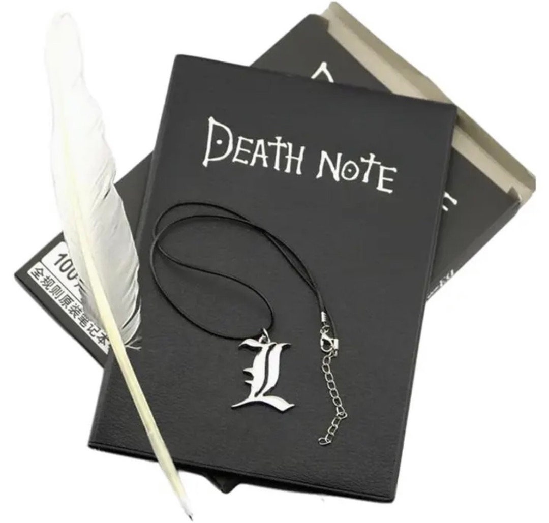DN Anime Cosplay Notebook,anime Journal With Feather Pen With Necklace ...