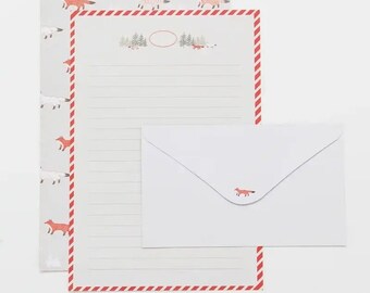 Floral/Animal Stationery Set: Letter Writing Paper with Envelopes