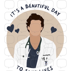 McDreamy Saves Lives - Greys Anatomy - PNG Sublimation Transfer