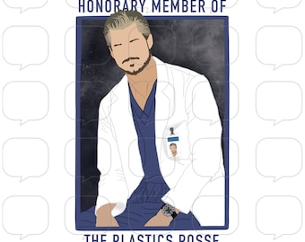 McSteamy - Plastics Posse - Greys Anatomy - PNG Sublimation Transfer