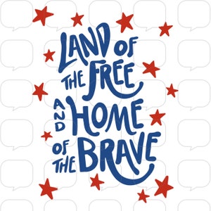 Land of the Free - America - PNG Sublimation Transfer