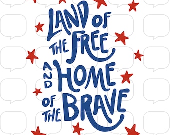Land of the Free - America - PNG Sublimation Transfer