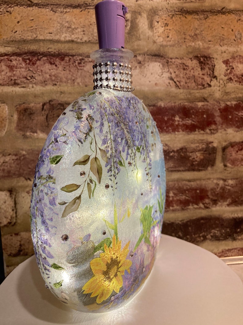 Light up Jar Light Oval Jar With Lights Decorated Glass Jar Etsy