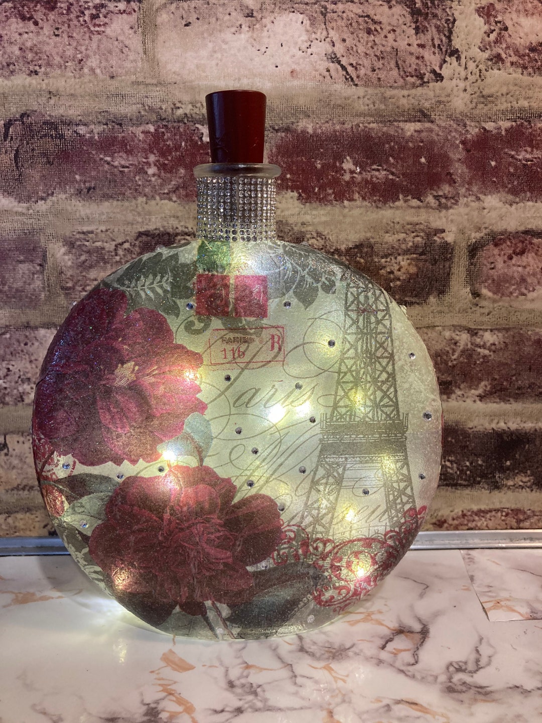 Eiffel Tower Light up Jar Eiffel Tower Paris Light up Jar Etsy