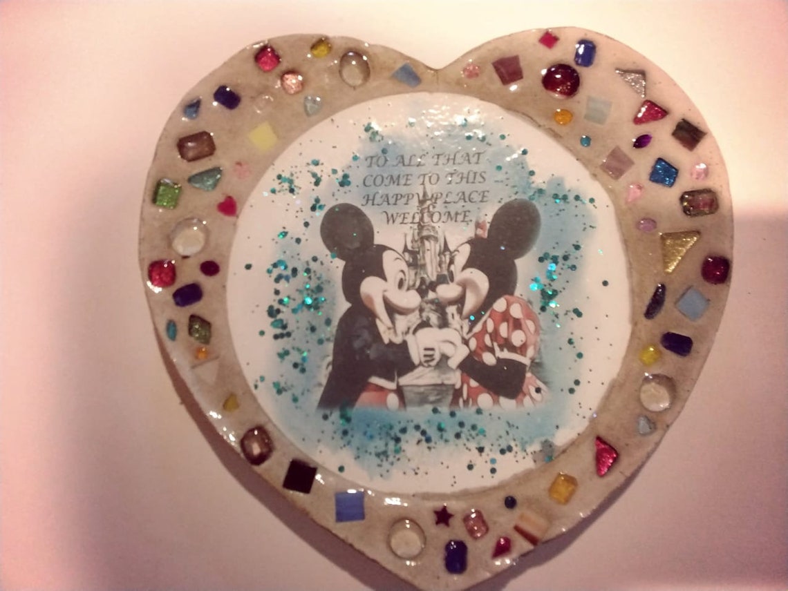 Stepping stone gemstone disney mickey and minnie Etsy