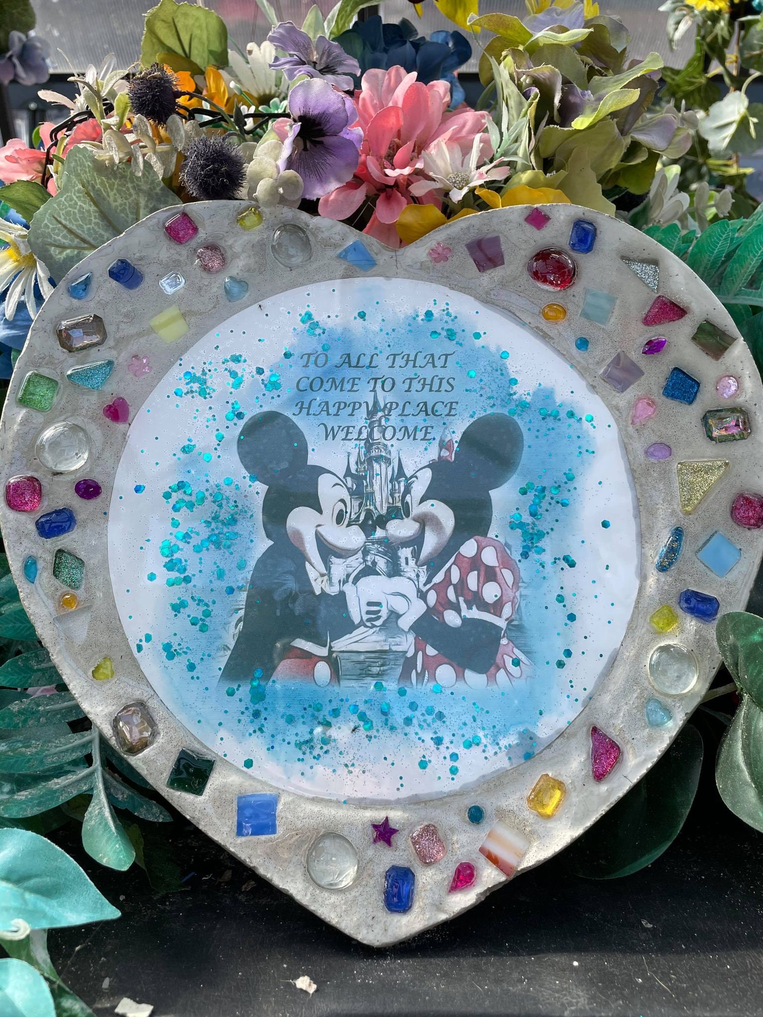Stepping stone gemstone disney mickey and minnie Etsy