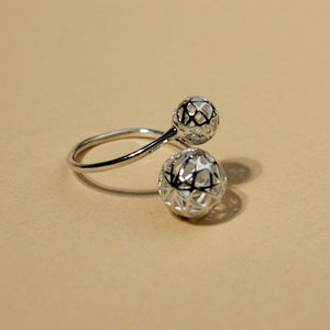 Dainty Silver Ring • Gift For Her • Adjustable Rings for Women • Minimalist Sterling Silver Jewelry • R004