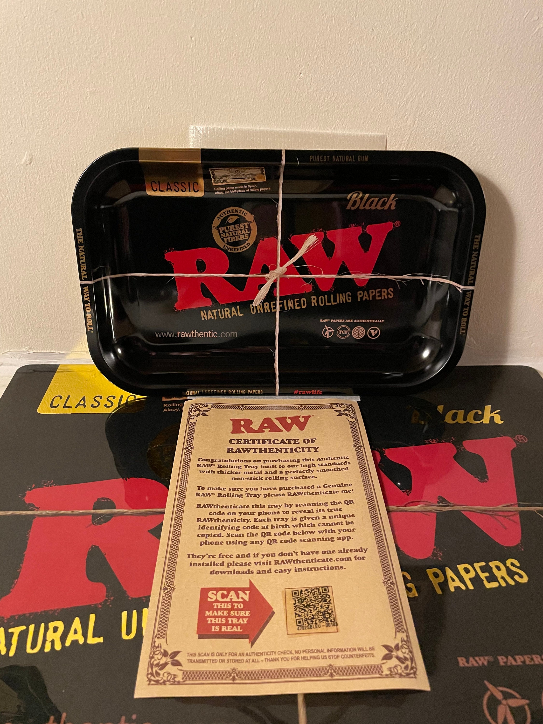 RAW Black Rolling Tray Etsy UK