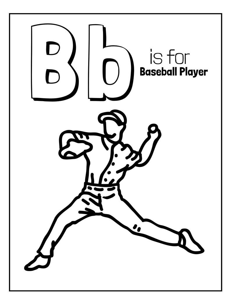 Alphabet Coloring Page Letter B - Etsy