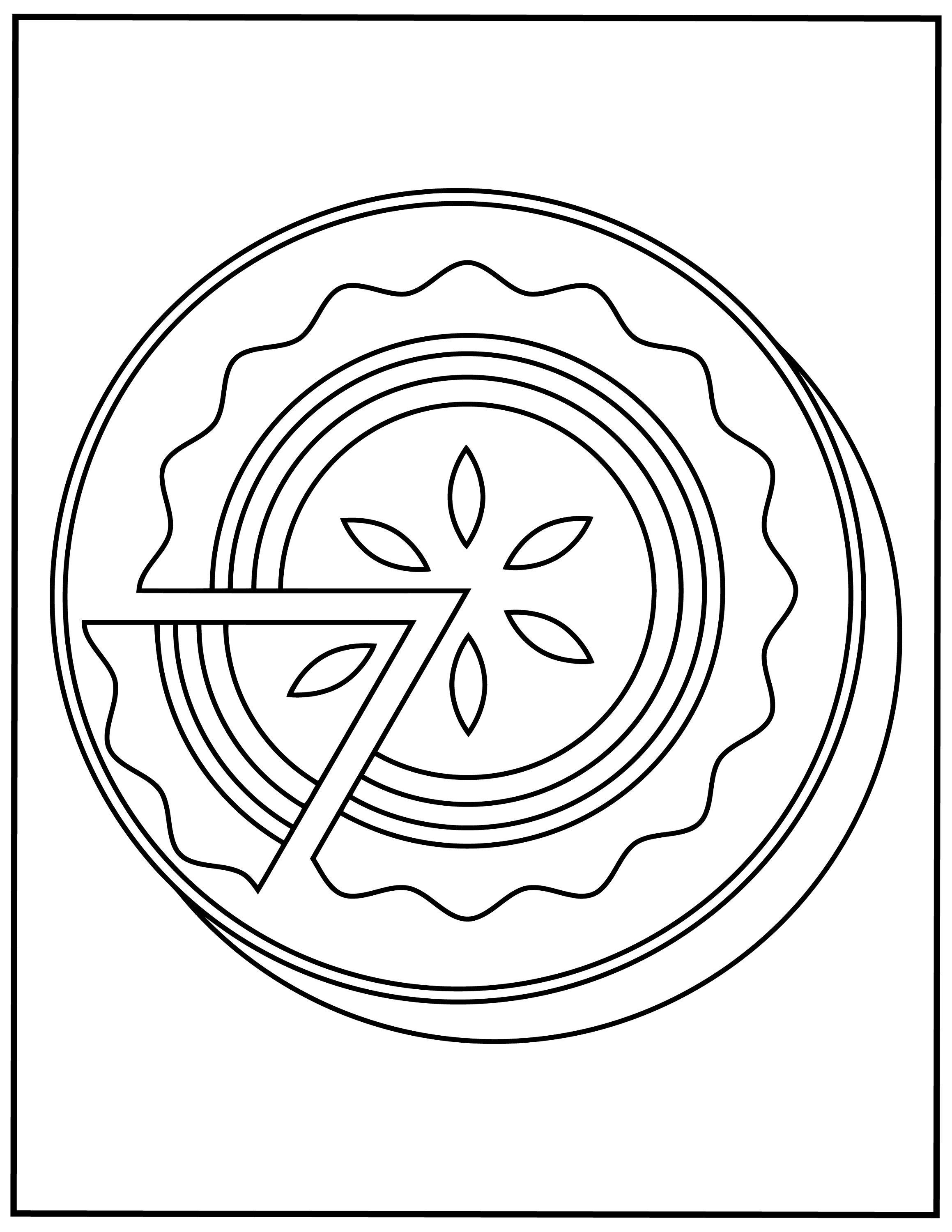 Printable Coloring Sheet of a Pie - Etsy